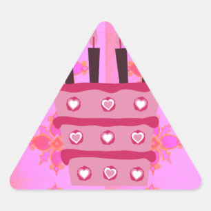 Pegatina Triangular Disfruta de un maravilloso cumpleaños feliz