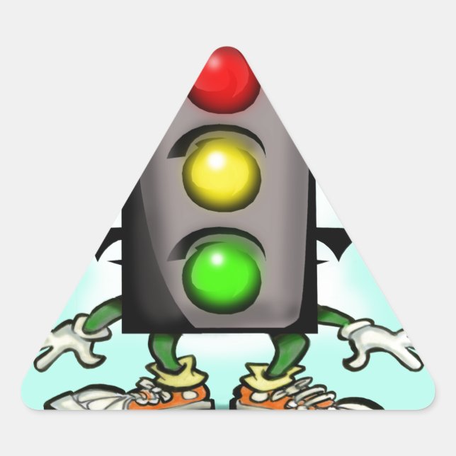 Pegatina Triangular Divertido de tráfico (Anverso)