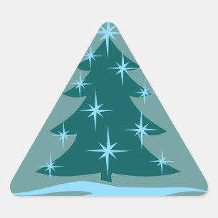 Pegatina Triangular Divertidos Pegatinas de vacaciones Pegatinas Blue