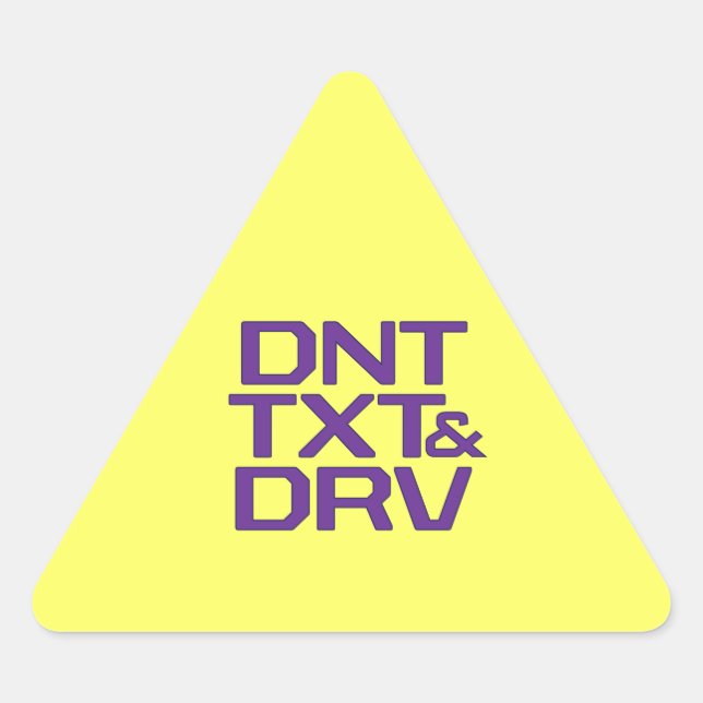 Pegatina Triangular DNT TXT y DRV (Anverso)