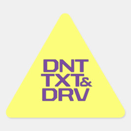 Pegatina Triangular DNT TXT y DRV
