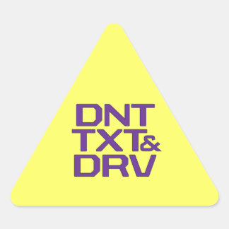 Pegatina Triangular DNT TXT y DRV