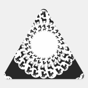 Pegatina Triangular Doily Unicorn