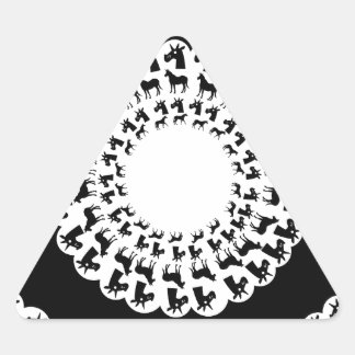 Pegatina Triangular Doily Unicorn