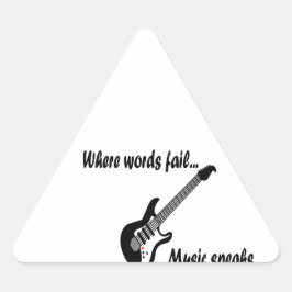 Pegatina Triangular Donde las palabras fallan, la música habla