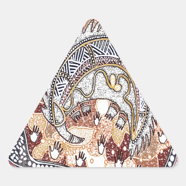 Pegatina Triangular Echidna Dreaming (Anverso)