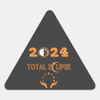 Pegatina Triangular Eclipse total 2024
