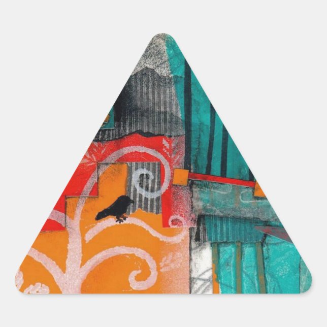 Pegatina Triangular El amor (Anverso)