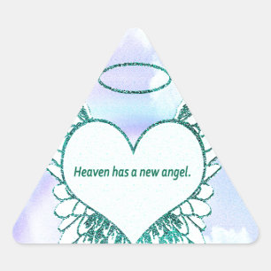 Pegatina Triangular El cielo tiene un nuevo ángel