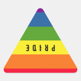 Pegatina Triangular El colorido triángulo del orgullo gay arcoiris