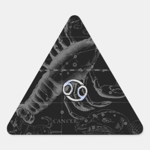 Pegatina Triangular El cromo tiene gusto de la constelación Hevelius
