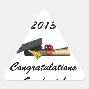 Pegatina Triangular El graduado -