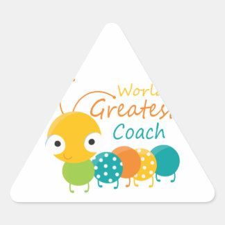 Pegatina Triangular El mejor entrenador del mundo