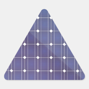 Pegatina Triangular El panel solar en blanco