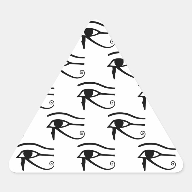 Pegatina Triangular El Patrón Ojo De Horus (Anverso)
