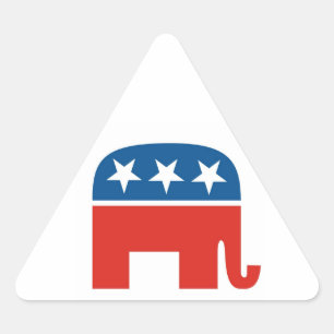 Pegatina Triangular elefante del Partido Republicano de los Estados