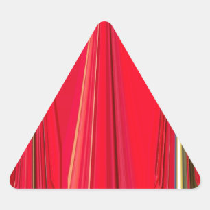 Pegatina Triangular Elegancia Roja Radiante: Hermoso Diseño Estelar