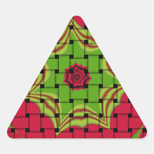 Pegatina Triangular Elegante patrón de impresión vectorial afroamerica (Anverso)