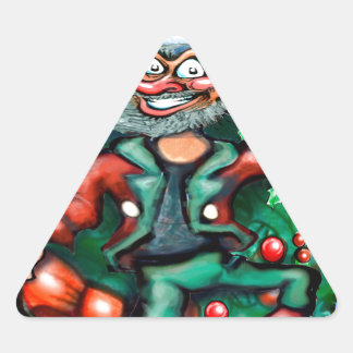 Pegatina Triangular Elf Wreath
