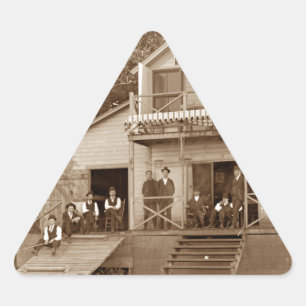 Pegatina Triangular Elgin de pesca Men Club Fox River Club de los años