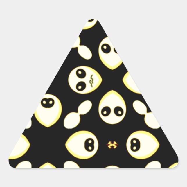 Pegatina Triangular Emociones, sonrisa_ (Anverso)