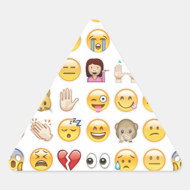 Pegatina Triangular emoji (Anverso)
