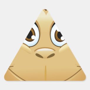 Pegatina Triangular emoji de mono