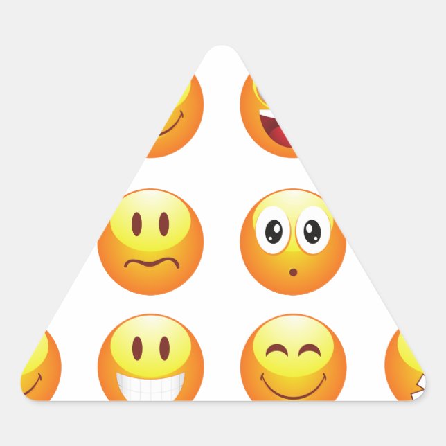 Pegatina Triangular emojis (Anverso)