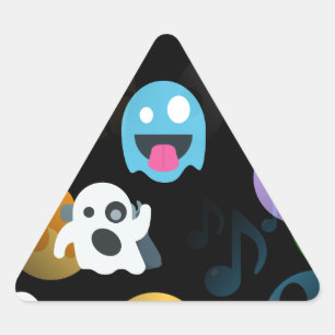 Pegatina Triangular emojis de halloween