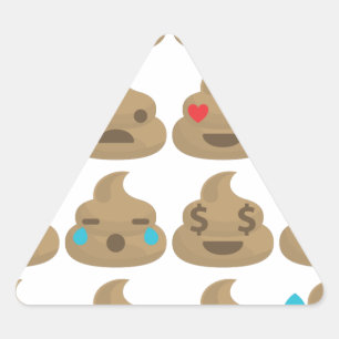 Pegatina Triangular emojis de poop