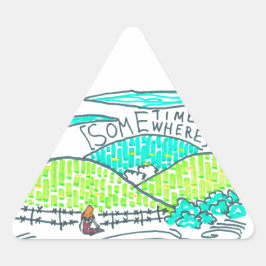 Pegatina Triangular En algún momento / en algún momento
