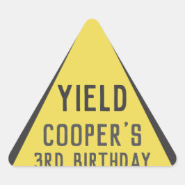 Pegatina Triangular En construcción Rótulo de rendimiento cualquier cu