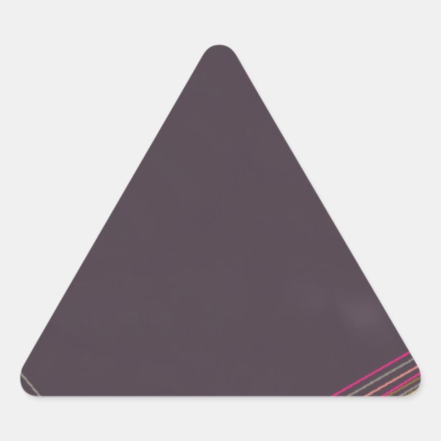 Pegatina Triangular en negro 0900 arte abstracto (Anverso)