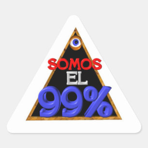 Pegatina Triangular Español del EL el 99% de Somos somos el 99 por