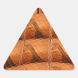 Pegatina Triangular Espejo africano tradicional: jirafa tejida