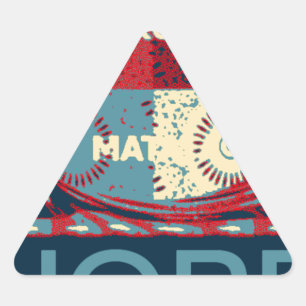 Pegatina Triangular Esperanza Hakunamatata Bonito vector de energía In