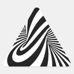 Pegatina Triangular Espiral 3D de ilusión óptica