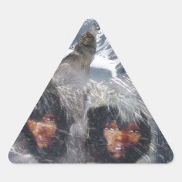 Pegatina Triangular Espíritu nativo en Alaska