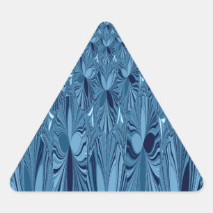 Pegatina Triangular Esplendor celeste: diseño de Rosa azul irlandés