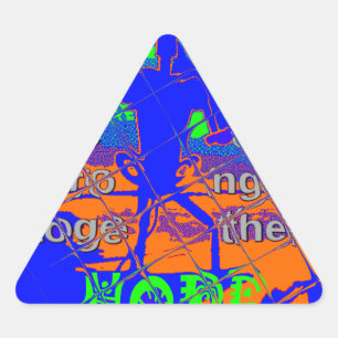 Pegatina Triangular Estados Unidos Esperanza Psicodélica: Arte de Unid