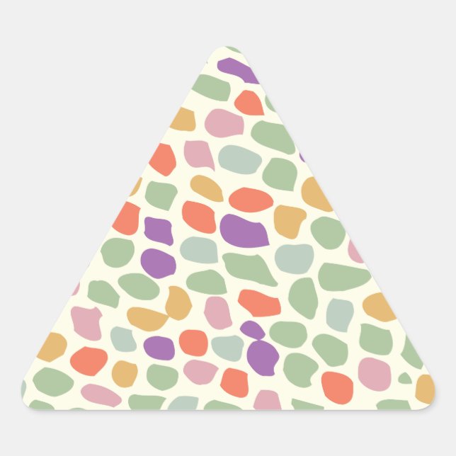 Pegatina Triangular estampado colorido (Anverso)
