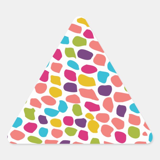 Pegatina Triangular estampado colorido (Anverso)