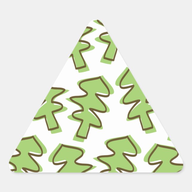 Pegatina Triangular estampado de árbol (Anverso)