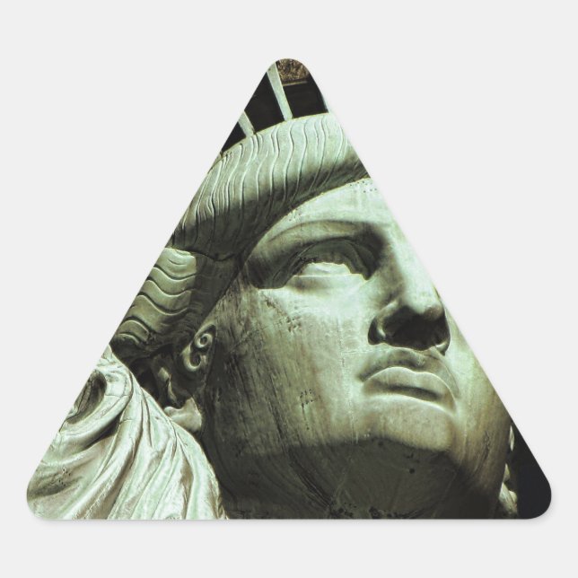 Pegatina Triangular Estatua de la Libertad (Anverso)