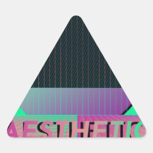 Pegatina Triangular estética de vaporwave