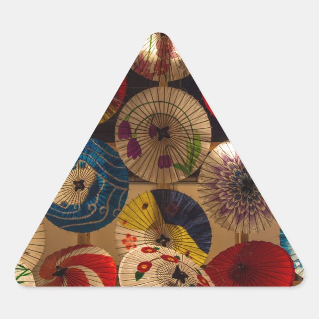 Pegatina Triangular Estilo japonés de paraguas (Anverso)