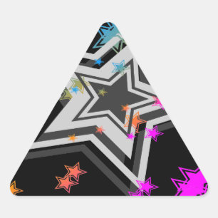 Pegatina Triangular Estrellas antiguas de Corey Tiger 80