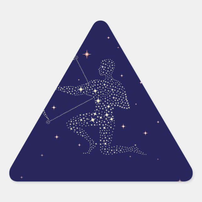 Pegatina Triangular estrellas sagittarius (Anverso)