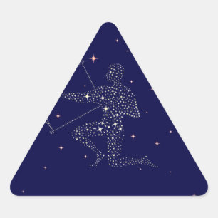 Pegatina Triangular estrellas sagittarius