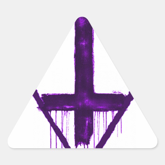 Pegatina Triangular Estuche Anti Religion Anti Illuminati iPhone (Anverso)